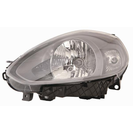 PROIETTORE DESTRO H4 CON PARABOLA GRIGIO SCURO CON MOTORE FIAT PUNTO 199 201  FIAT PUNTO EVO 199 20092012