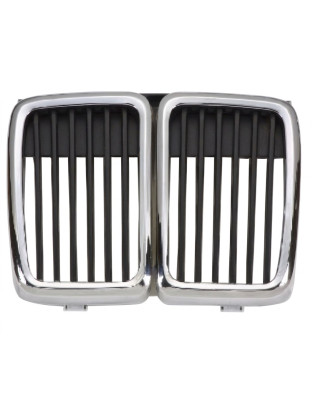 GRIGLIA PARAURTI ANTERIORE CENTRALE CON CORNICE CROMATA BMW SERIES 3 E30 19831987, BMW SERIES 3 M40 19881990