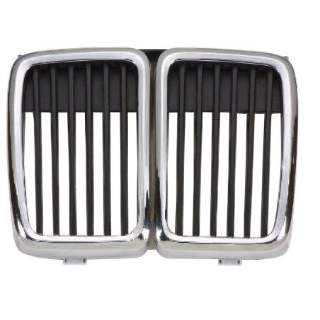 GRIGLIA PARAURTI ANTERIORE CENTRALE CON CORNICE CROMATA BMW SERIES 3 E30 19831987, BMW SERIES 3 M40 19881990