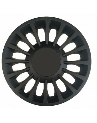 COPRICERCHIO 15 NERA LOGO NERO CON COVER E FREGIO IN RILIEVO SENZA LOGO