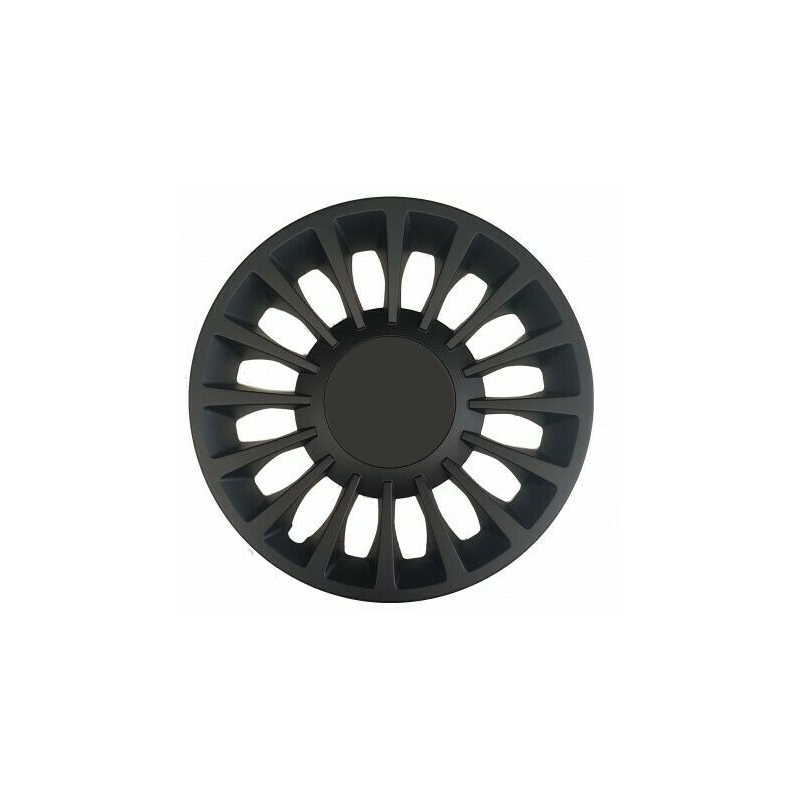 COPRICERCHIO 15 NERA LOGO NERO CON COVER E FREGIO IN RILIEVO SENZA LOGO