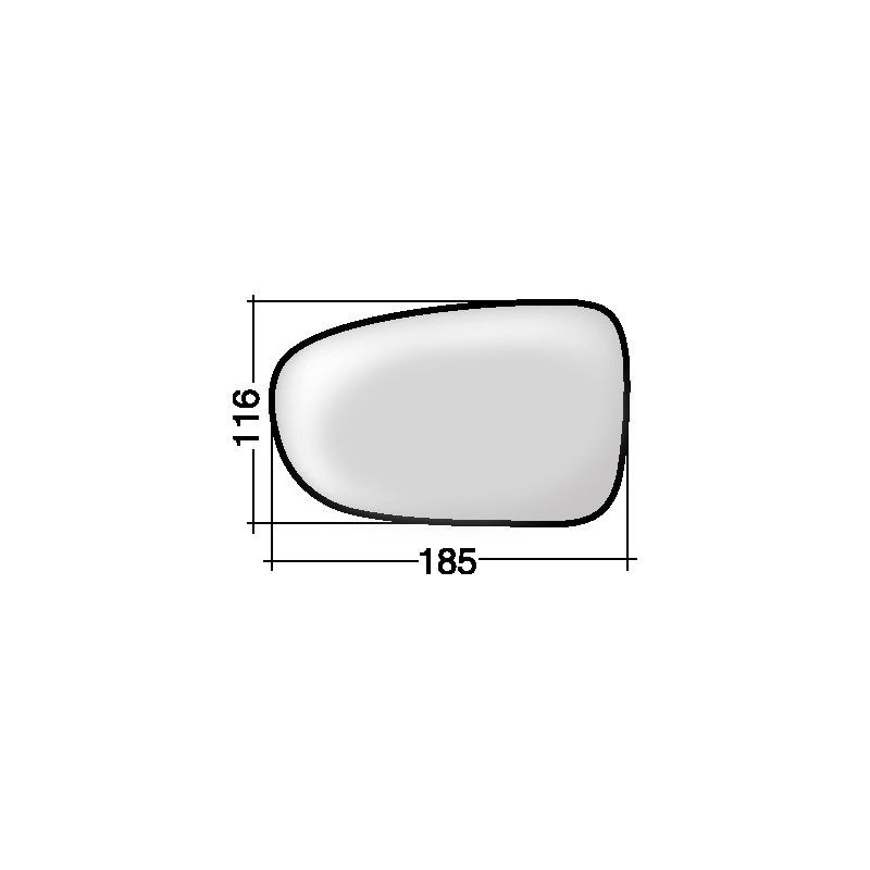 VETRO CON PIASTRA DESTRO TERMICO FORD GALAXY WGR 19952006, SEAT ALHAMBRA 7V87V9 19952010, VOLKSWAGEN SHARAN 7M87M97M6 19952010