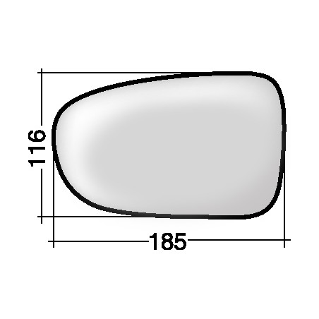 VETRO CON PIASTRA DESTRO TERMICO FORD GALAXY WGR 19952006, SEAT ALHAMBRA 7V87V9 19952010, VOLKSWAGEN SHARAN 7M87M97M6 19952010
