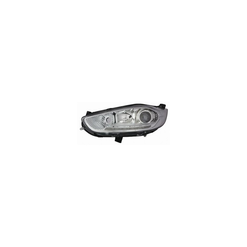 PROIETTORE SINISTRO LED H1,H7 CON PARABOLA CROMATA CON MOTORE CON LUCE DIURNA LED FORD FIESTA JD 20132017