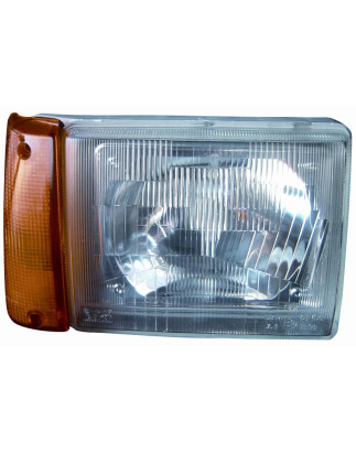 PROIETTORE DESTRO R2 MODELLO *DEPO* CON PREDISPOSIZIONE REGOLAZIONE ELETTRICA CON LENTE ARANCIO FIAT PANDA 141 19862003