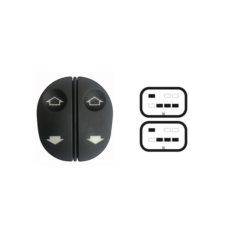 BLOCCO COMANDI ALZACRISTALLI ANTERIORE PORTA ANTERIORE SINISTRA 8 PIN 2 INTERRUTTORI FORD FIESTA JAJB 20022008 VERS 2006, FORD 