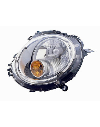 PROIETTORE SINISTRO H4 CON MOTORE CON FANALE ARANCIO MINI CABRIO R57 20082010, MINI CABRIO R57 20102015, MINI CLUBMAN R55 20062