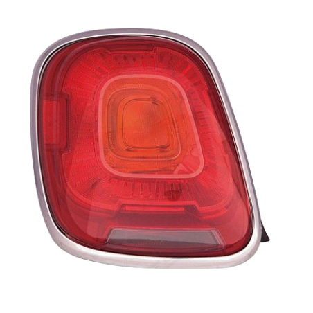 FANALE POSTERIORE SINISTRO P21W SENZA PORTALAMPADA CORNICE CROMATA CON CORNICE FIAT 500 X 334 20152019
