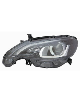 PROIETTORE SINISTRO LED CON PARABOLA NERA CON LUCE DIURNA LED CON PREDISPOSIZIONE REGOLAZIONE ELETTRICA PEUGEOT 108 2014