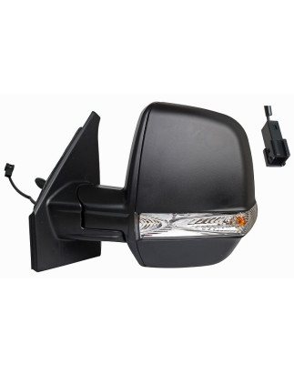 RETROVISORE MECCANICO SINISTRO NERO 2 PIN MODCARGO VETRO CONVESSO CON FANALINO INTEGRATO FIAT DOBLO 263 20092015, FIAT DOBLO 26