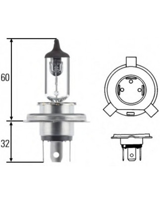 PLASMA ICE LAMPADA H4 12V 6055W P43T SET 2 PZ