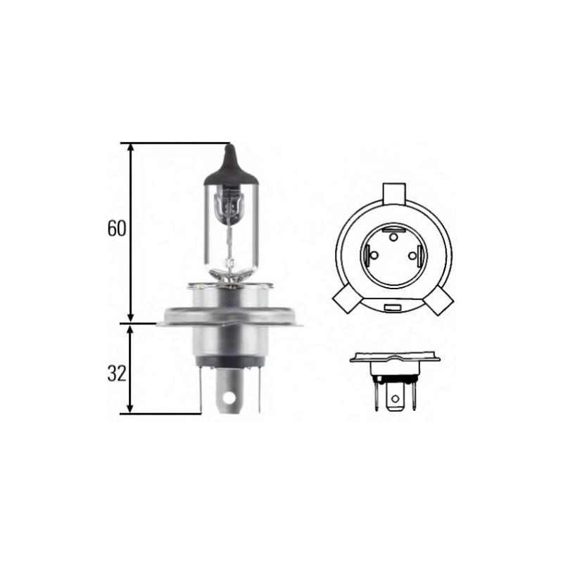 PLASMA ICE LAMPADA H4 12V 6055W P43T SET 2 PZ