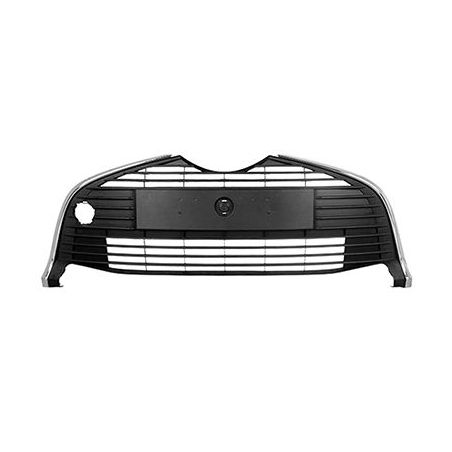 GRIGLIA PARAURTI ANTERIORE CENTRALE NERA CON CORNICE CROMATA TOYOTA YARIS III P13 20142017