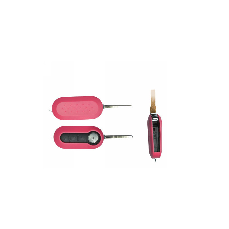 GUSCIO CHIAVE ROSA 3 TASTI: TASTO APERTURA TASTO CHIUSURA TASTO PORTELLONE LAMA SIP22 FIAT 500 312 20072015, FIAT 500 L 351352 