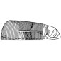LENTE PROIETTORE DESTRO FORD FIESTA JA 19961999, MAZDA PU 24WD 19951998