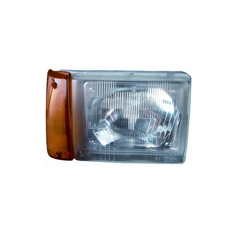 PROIETTORE DESTRO H4 MODELLO *DEPO* CON PREDISPOSIZIONE REGOLAZIONE MANUALE CON LENTE ARANCIO FIAT PANDA 141 19862003