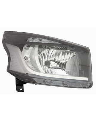 PROIETTORE SINISTRO H4 REGOLAZIONE ELETTRICA 6 PIN CON PARABOLA NERA CON LUCE DIURNA CON PREDISPOSIZIONE REGOLAZIONE ELETTRICA 