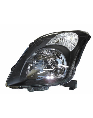 PROIETTORE DESTRO H4 CON PARABOLA NERA CON PREDISPOSIZIONE REGOLAZIONE ELETTRICA SUZUKI SWIFT HB MZEZ 20062011