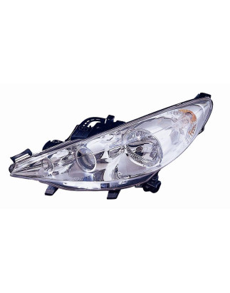 PROIETTORE SINISTRO 2H7,H1 CON PARABOLA CROMATA CON FENDINEBBIA PEUGEOT 207 WDWAWC 20062014