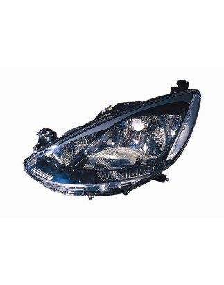 PROIETTORE DESTRO H4 CON PARABOLA NERA CON PREDISPOSIZIONE REGOLAZIONE ELETTRICA MAZDA 2 DEDH 20072014, MAZDA PU 24WD BT-50 CDU