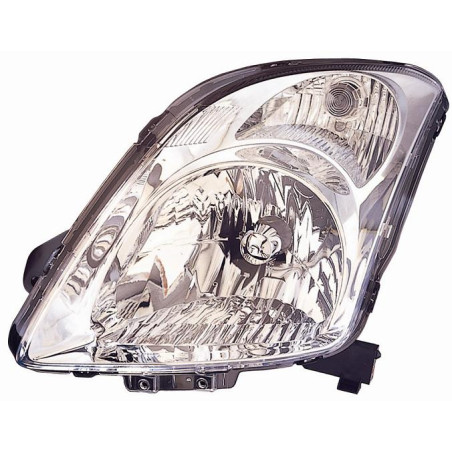 PROIETTORE DESTRO H4 CON PARABOLA CROMATA CON PREDISPOSIZIONE REGOLAZIONE ELETTRICA SUZUKI SWIFT HB MZEZ 20062011