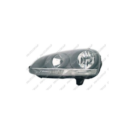 PROIETTORE SINISTRO H7,H7 CON PARABOLA GRIGIA SCURA CON PREDISPOSIZIONE REGOLAZIONE ELETTRICA VOLKSWAGEN GOLF V 1K1 20042008, V