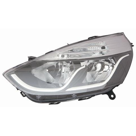 PROIETTORE DESTRO H7,H1 CON PARABOLA NERA CON BORDO INTERNO BIANCO CON MOTORE RENAULT CLIO IV BHKH 20132016, RENAULT CLIO IV BH