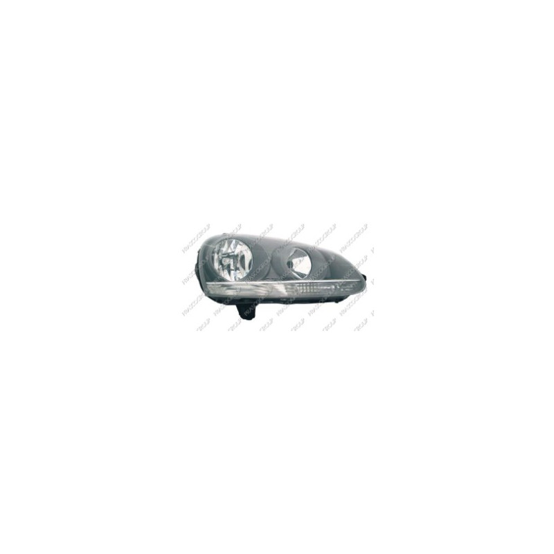 PROIETTORE DESTRO H7,H7 CON PARABOLA GRIGIA SCURA CON PREDISPOSIZIONE REGOLAZIONE ELETTRICA VOLKSWAGEN GOLF V 1K1 20042008, VOL