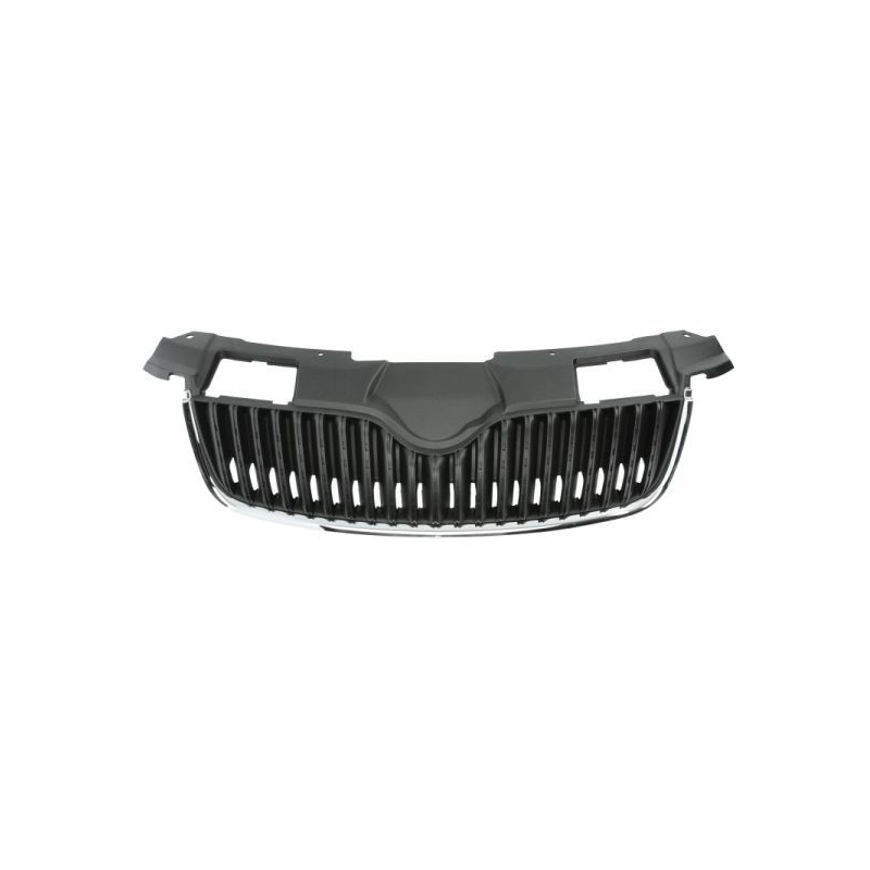 GRIGLIA PARAURTI ANTERIORE NERA CON MODANATURA CROMATA SKODA FABIA 542545 20102014, SKODA ROOMSTER 5J7 20102015