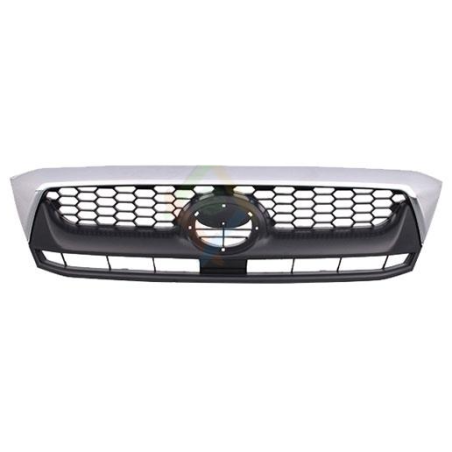 GRIGLIA PARAURTI ANTERIORE NERA-CROMATA TOYOTA HI-LUX 2WD4WD N1N2N3 20092012