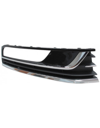 GRIGLIA PARAURTI ANTERIORE DESTRA NERA LUCIDA CON FENDINEBBIA CON PROFILI CROMATI VOLKSWAGEN PASSAT 362365 20112015