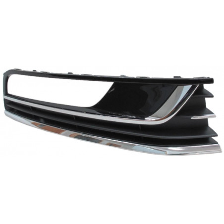 GRIGLIA PARAURTI ANTERIORE DESTRA NERA LUCIDA CON FENDINEBBIA CON PROFILI CROMATI VOLKSWAGEN PASSAT 362365 20112015