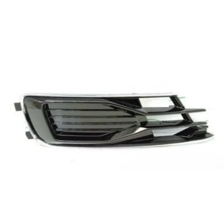 GRIGLIA PARAURTI ANTERIORE SINISTRA NERO LUCIDO CON MODANATURA CROMATA AUDI A6 4GH4GJ4G24GC4G54GD 20142018