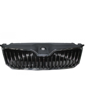 GRIGLIA PARAURTI ANTERIORE NERA CON MODANATURA CROMATA SKODA SUPERB 3V33V5 20152019