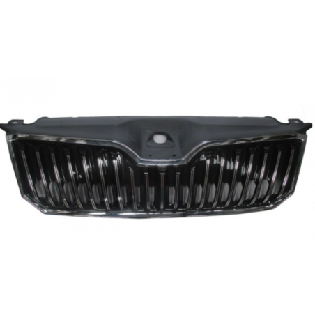 GRIGLIA PARAURTI ANTERIORE NERA CON MODANATURA CROMATA SKODA SUPERB 3V33V5 20152019