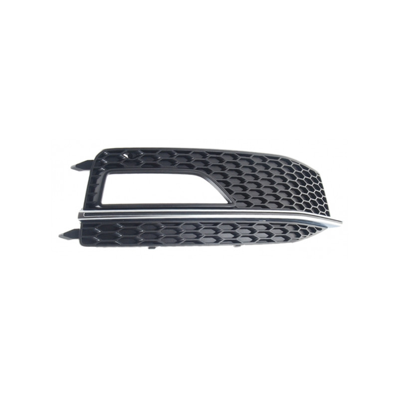 GRIGLIA PARAURTI ANTERIORE DESTRA CON FENDINEBBIA CON MODANATURA CROMATA INTERNO NERO AUDI A4 8KH8K28K5 20112015