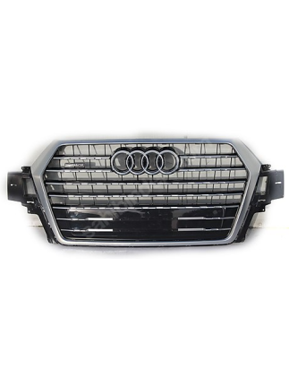 GRIGLIA PARAURTI ANTERIORE CENTRALE NERA E SATINATA AUDI Q7 4MB4MG4MQ 20152019