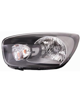 PROIETTORE DESTRO H4 CON PARABOLA NERA CON PREDISPOSIZIONE REGOLAZIONE ELETTRICA KIA PICANTO TA 20112015, KIA PICANTO TA 201520
