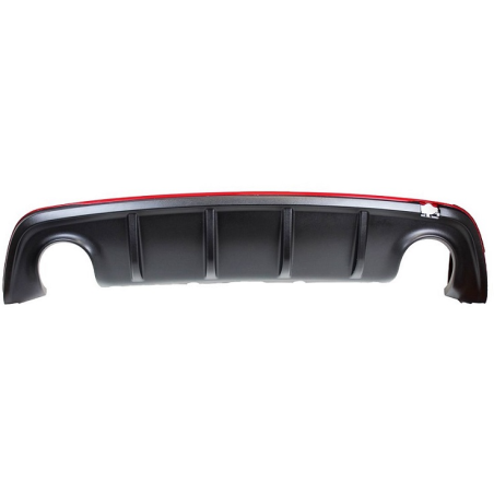 PARAURTI POSTERIORE NERO MOD DOPPIO SCARICO CON SPOILER CON FASCIA ROSSA ALFA ROMEO GIULIETTA 940 20102020 VERS2016
