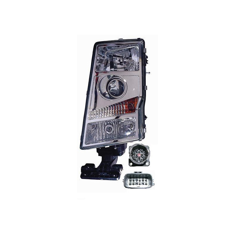 PROIETTORE DESTRO CON CONNETTORE OVALE E RETTANGOLARE VOLVO TRUCK FM - FH 20022007
