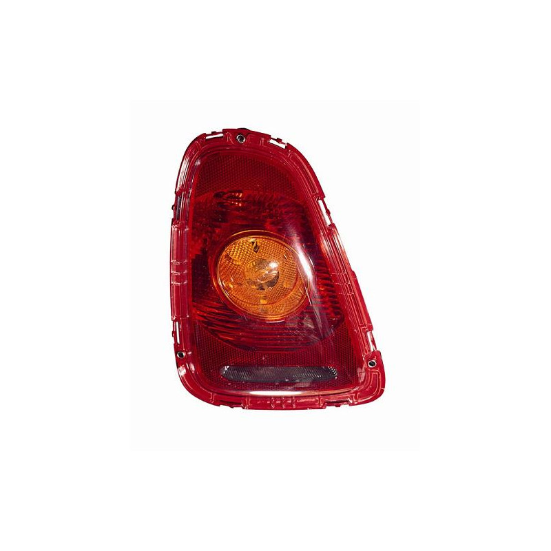 FANALE POSTERIORE SINISTRO ARANCIOROSSO CON PORTALAMPADA MINI CABRIO R57 20082010, MINI CLUBMAN R55 20062010, MINI COOPERONE R5