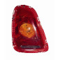 FANALE POSTERIORE SINISTRO ARANCIOROSSO CON PORTALAMPADA MINI CABRIO R57 20082010, MINI CLUBMAN R55 20062010, MINI COOPERONE R5