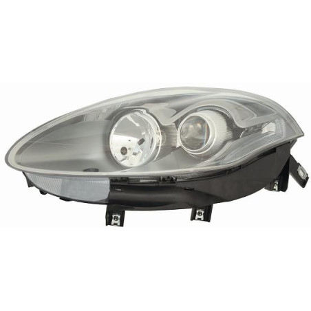 PROIETTORE DESTRO 2H1 CON PARABOLA GRIGIO SCURO CON INDICATORE DI DIREZIONE BIANCO FIAT BRAVO 198 20072014 VERS 2010