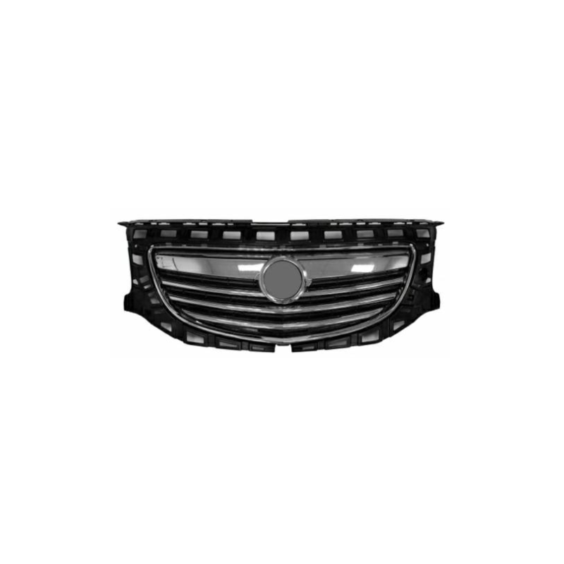 GRIGLIA PARAURTI ANTERIORE NERA COMPLETA CON MODANATURA CROMATA OPEL INSIGNIA G09 20082013, OPEL INSIGNIA G09 20132017