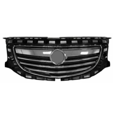 GRIGLIA PARAURTI ANTERIORE NERA COMPLETA CON MODANATURA CROMATA OPEL INSIGNIA G09 20082013, OPEL INSIGNIA G09 20132017