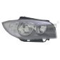 PROIETTORE SINISTRO H7+H7 CON PARABOLA GRIGIO SCURO CON MOTORE BMW SERIES 1 35D E81E87 20042011 VERS 20072009, BMW SERIES 1 COU