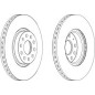 DISCO FRENO ANTERIORE SKODA + VW + SEAT