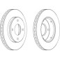 DISCO FRENO ANTERIORE SMART FORFOUR, MITSUBISHI COLT VI