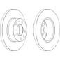 DISCO FRENO ANTERIORE CITROEN JUMPER 27 - 31, FIAT DUCATO 10 - 14 , PEUGEOT BOXER