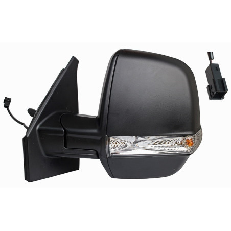 RETROVISORE MECCANICO DESTRO NERO 4 PIN MODCARGO VETRO CONVESSO CON FANALINO INTEGRATO CON SONDA FIAT DOBLO 263 20092015, FIAT 